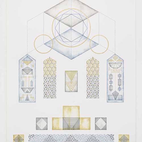 Yuria Okamura's abstract drawing practice brings together and reinterprets various idealities from across cultures and histories.