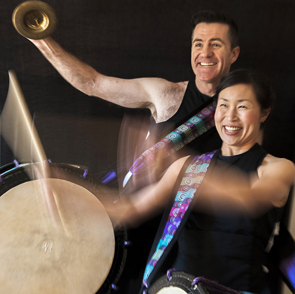 YuNiOn takes people on a fun, open and soulful journey through the high spirited energy of the Japanese taiko drum, blended with percussive sounds and festive song and dance.
